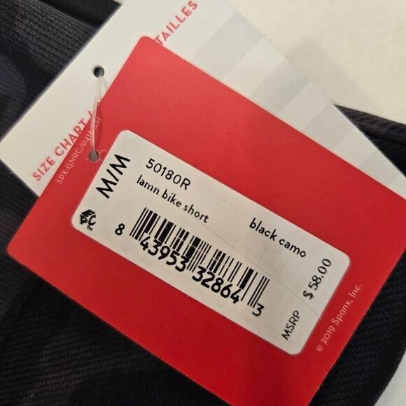 SPANX Look At Me Now Bike Shorts Black Camo Size Medium 7" Inseam 50180R‎ NWT - Picture 7 of 9